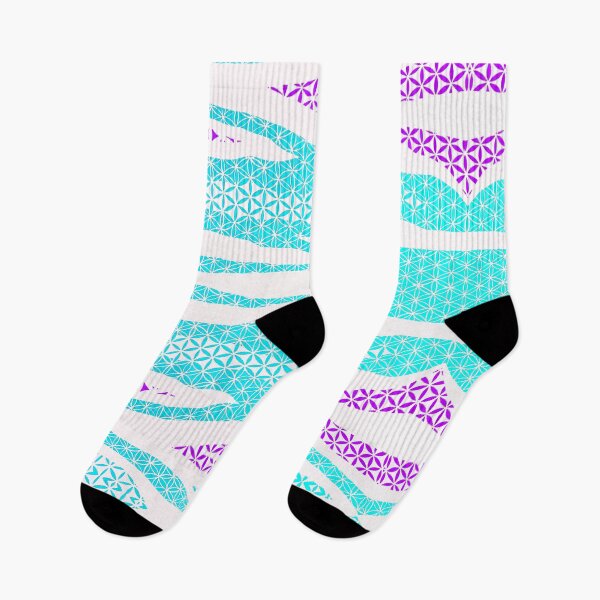 Item preview, PINK TEAL FLOWER OF LIFE ZEBRA PRINT designed and sold by GreenVenus.