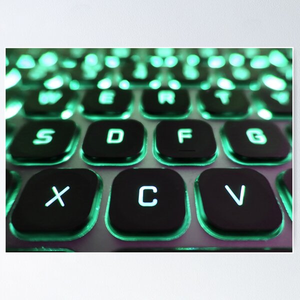 Aperçu de l'œuvre Clavier Glow Tech Vert créée et vendue par StudioKattix.