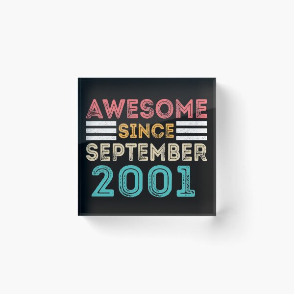 Item preview, Retro Vintage 19th Birthday - Awesome Since September 2001 designed and sold by meedTee.