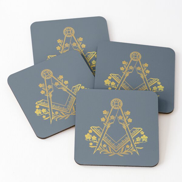 Item preview, Masonic Square & Compass entwined with Forget Me Not Flowers designed and sold by Dauna-Design.