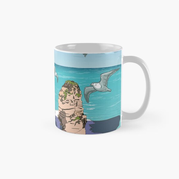 Item preview, Raouche rocks  Beirut, Lebanon.Blue background with seagulls صخرة الروشة بيروت وطيور النورس designed and sold by mashmosh.