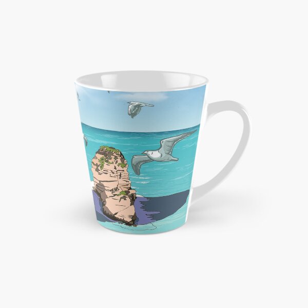Item preview, Raouche rocks  Beirut, Lebanon.Blue background with seagulls صخرة الروشة بيروت وطيور النورس designed and sold by mashmosh.