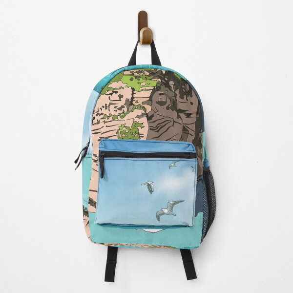 Item preview, Raouche rocks Beirut, Lebanon.Blue background with seagulls صخرة الروشة بيروت وطيور النورس designed and sold by mashmosh.