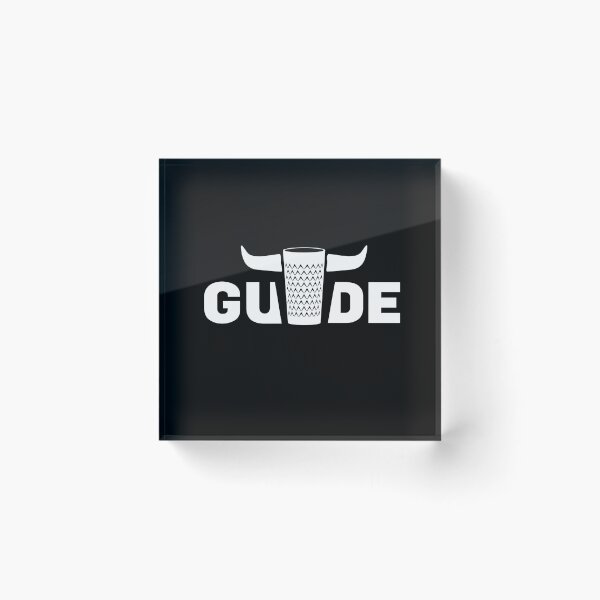 Item preview, Gude Ribbed! Lettering "Gude" with an Äppelwoi glass with horns designed and sold by HessiMetal.