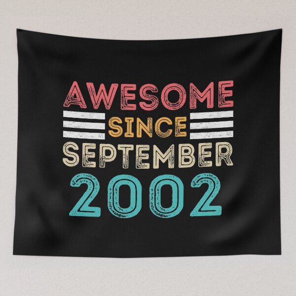 Item preview, Retro Vintage 18th Birthday - Awesome Since September 2002 designed and sold by meedTee.