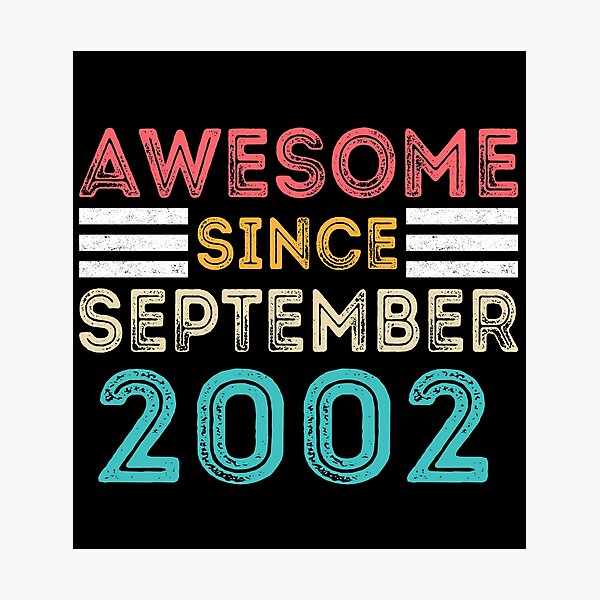 Item preview, Retro Vintage 18th Birthday - Awesome Since September 2002 designed and sold by meedTee.