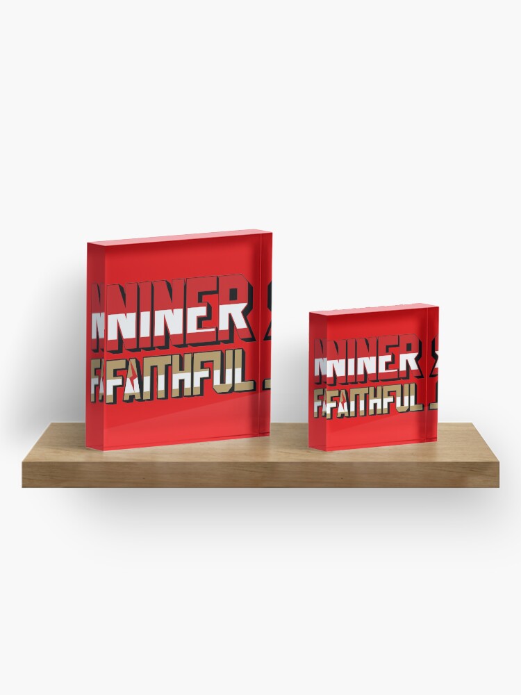 Alternate view of 49ers san francisco - Niner Faithful NFL Team Acrylic Block
