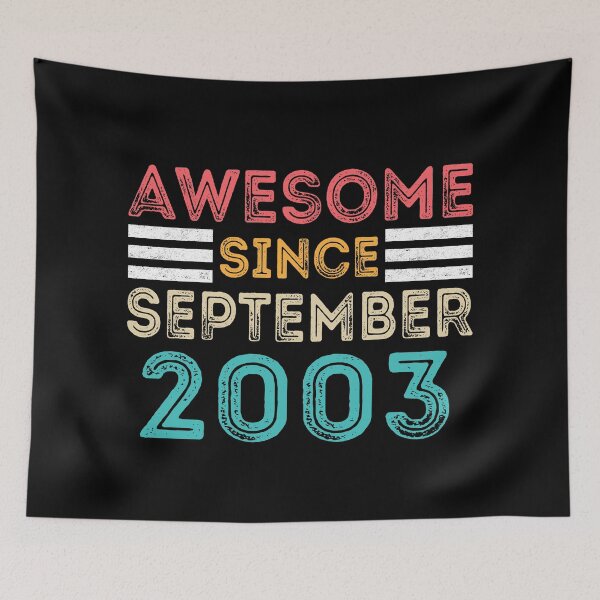 Item preview, Retro Vintage 17th Birthday - Awesome Since September 2003 designed and sold by meedTee.