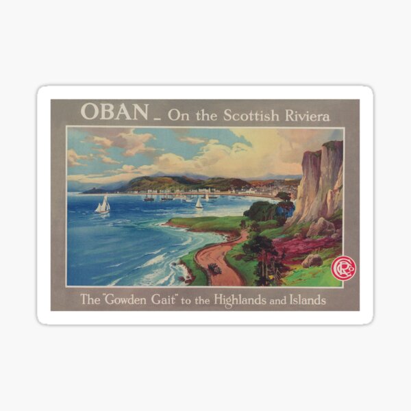 Item preview, Oban, Scotland Vintage Travel Poster designed and sold by vintagevivian.