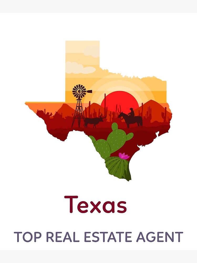 "Top Real Estate Agent Texas" Poster for Sale by nochemoreno Redbubble