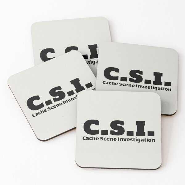 Item preview, Geocaching  C.S.I. Cache Scene Investigation in black designed and sold by portrait4you.