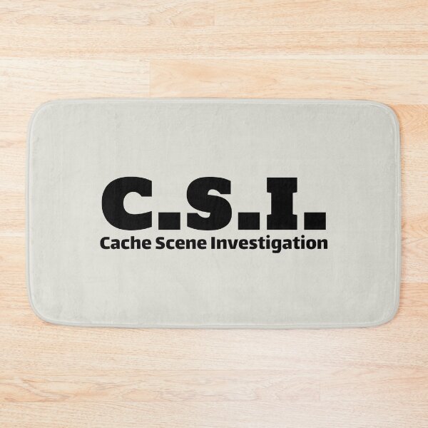 Item preview, Geocaching  C.S.I. Cache Scene Investigation in black designed and sold by portrait4you.