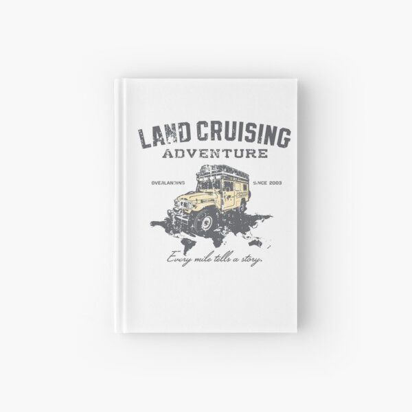 Every Mile Tells a Story - grey print Hardcover Journal