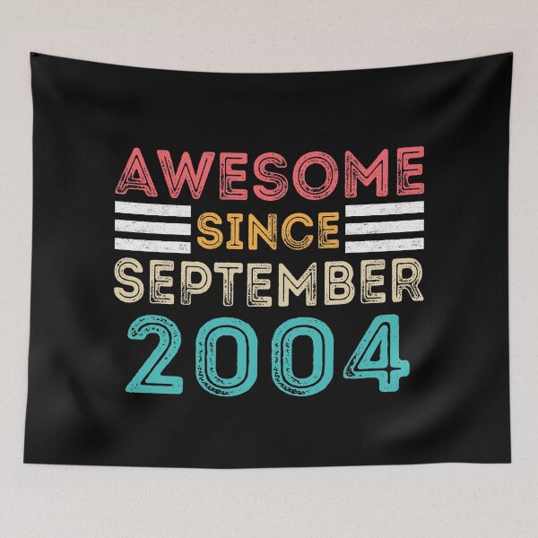 Item preview, Retro Vintage 16th Birthday - Awesome Since September 2004 designed and sold by meedTee.