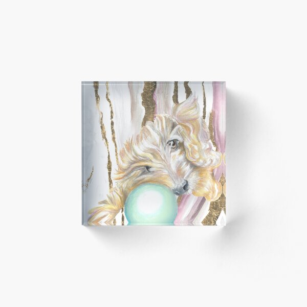 Goldendoodle Pup Acrylic Block