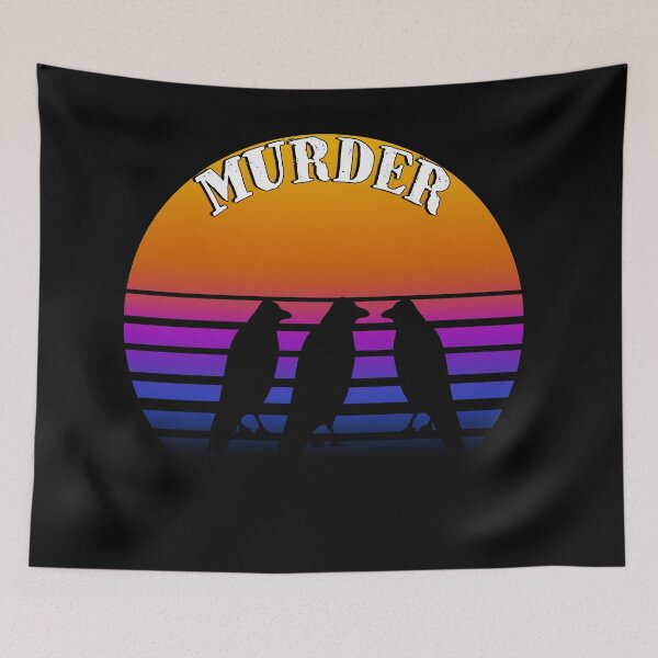 Item preview, Retro sunset Murder of Crows designed and sold by AllLeftSides42.