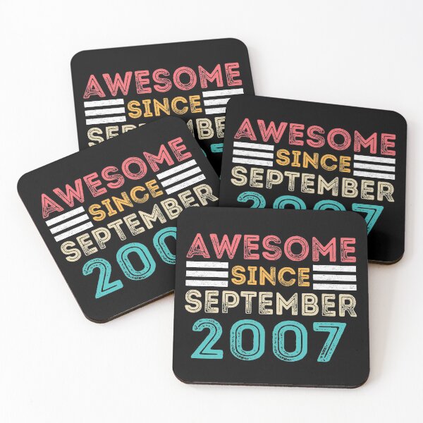 Item preview, Retro Vintage 13th Birthday - Awesome Since September 2007 designed and sold by meedTee.