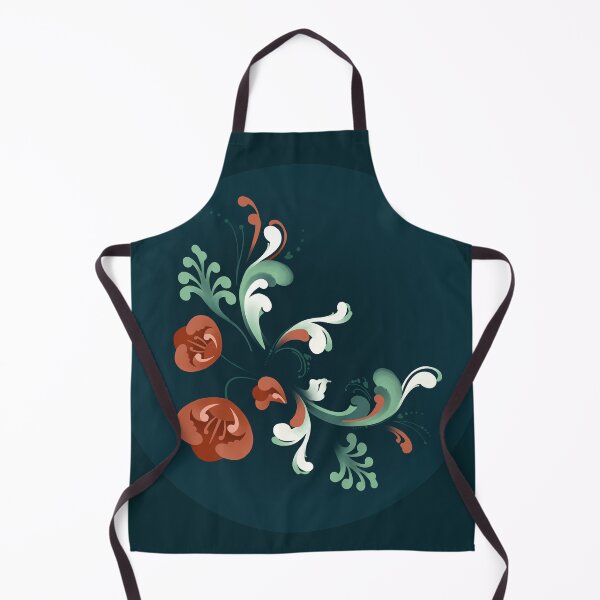 Item preview, Norwegian Rosemåling, Red Flowers designed and sold by Bethany Gustafson.