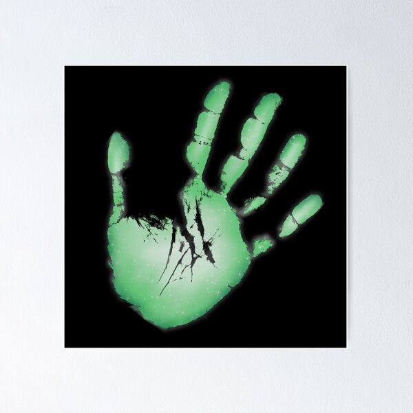 Item preview, Hand Print Green Neon Fluo Thermochromic Paint Effect designed and sold by Jolly-Yosei.