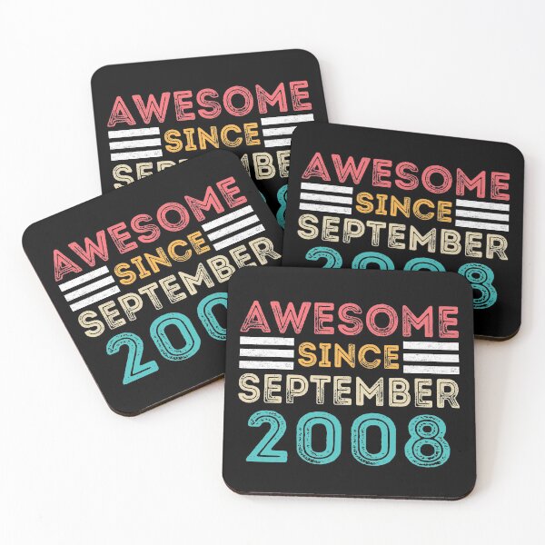 Item preview, Retro Vintage 12th Birthday - Awesome Since September 2008 designed and sold by meedTee.