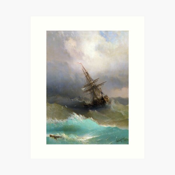 Item preview, Ship in the Stormy Sea - Ivan Aivazovsky - 1887 designed and sold by CJET.