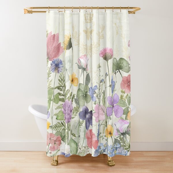 Summer Honey Wild Garden Flowers Nature Floral art Shower Curtain