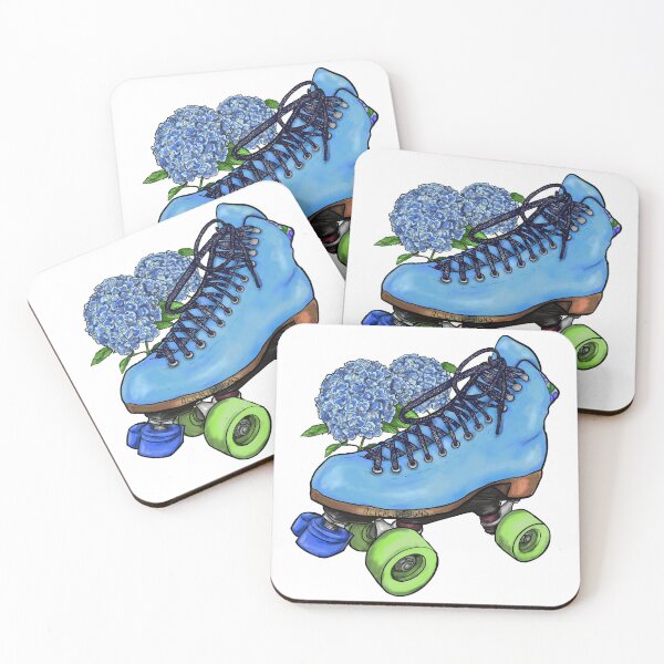 Item preview, Blue Floral Skate  designed and sold by AliCaliDesigns.