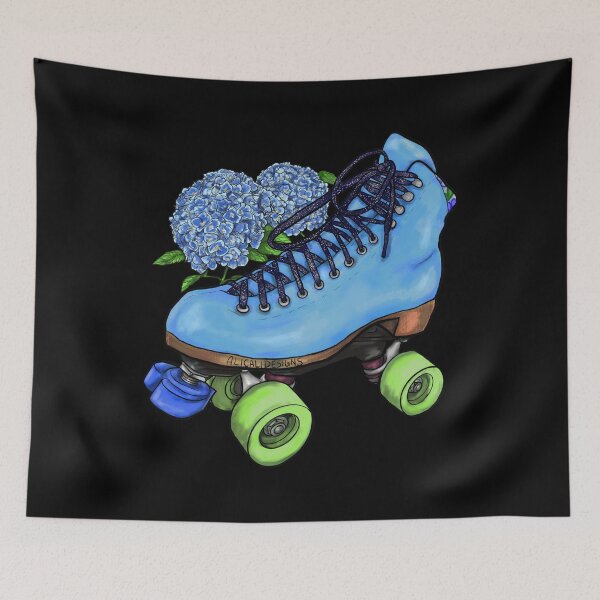 Item preview, Blue Floral Skate  designed and sold by AliCaliDesigns.