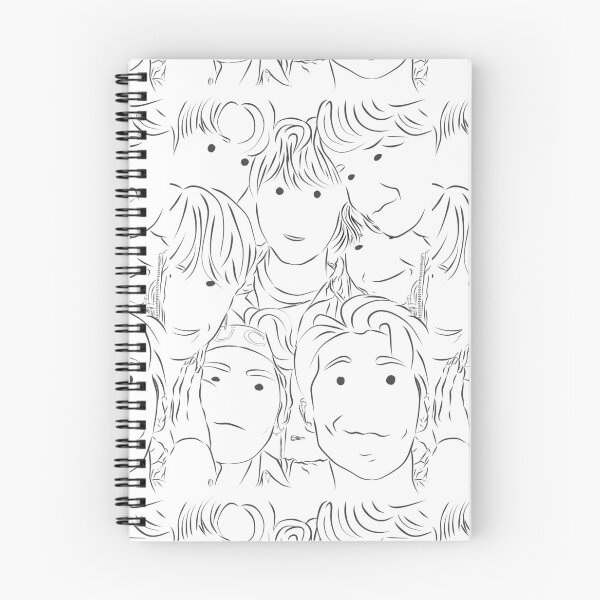 Item preview, BTS lineart group selfie designed and sold by ianisalover.