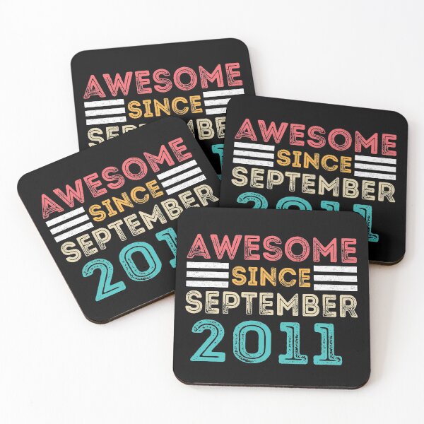 Item preview, Retro Vintage 11th Birthday - Awesome Since September 2011 designed and sold by meedTee.