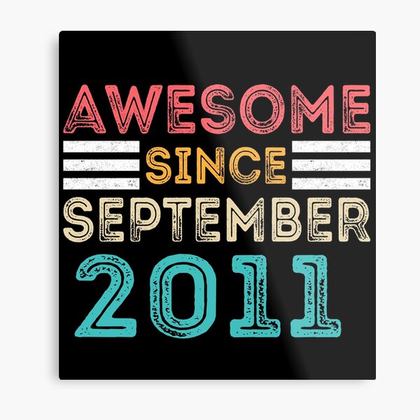 Item preview, Retro Vintage 11th Birthday - Awesome Since September 2011 designed and sold by meedTee.