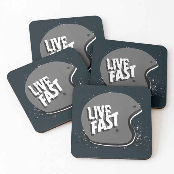 Item preview, Live Fast Motorcycle Helmet Grey designed and sold by ArtCorp.