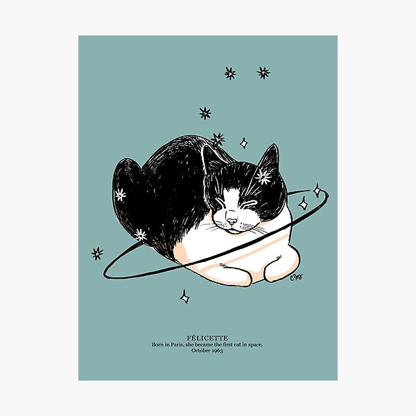 Item preview, Felicette the Space Cat (Green) designed and sold by catblip.