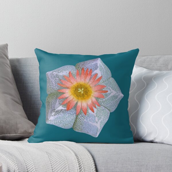 Item preview, Cactus de flores azules pintado a mano en acuarela designed and sold by sleeperr.