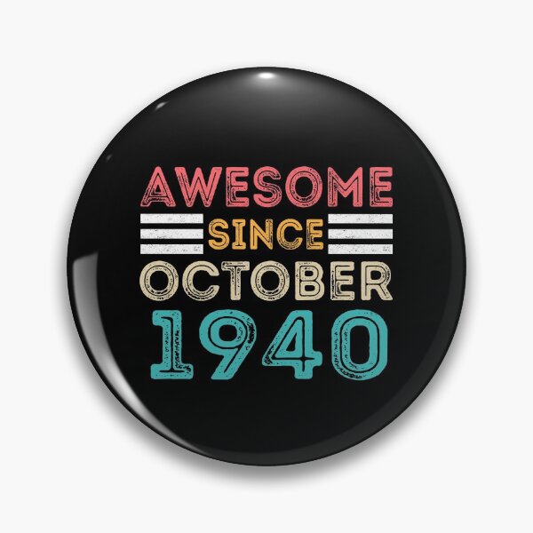 Item preview, Retro Vintage 80th Birthday - Awesome Since October 1940 designed and sold by meedTee.