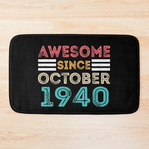 Item preview, Retro Vintage 80th Birthday - Awesome Since October 1940 designed and sold by meedTee.