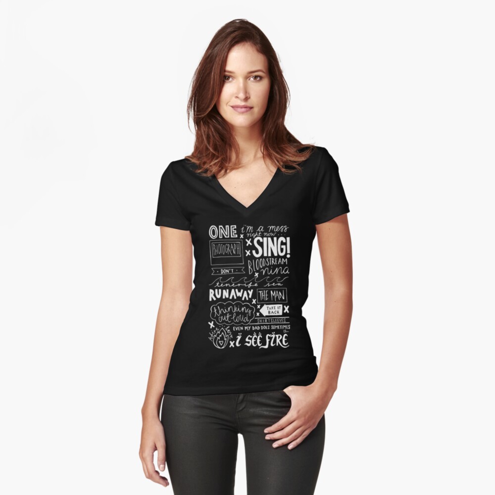 Item preview, Fitted V-Neck T-Shirt designed and sold by elisavictoria.