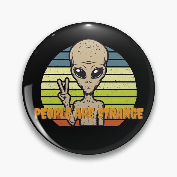 Item preview, People Are Strange Funny Alien Vintage Sunset designed and sold by Sunny Collections.