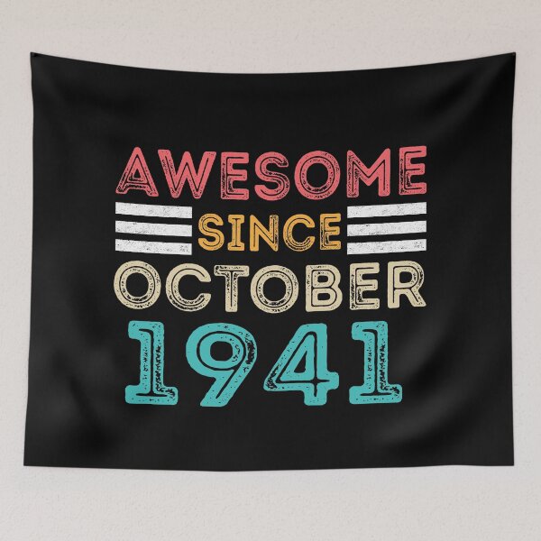 Item preview, Retro Vintage 79th Birthday - Awesome Since October 1941 designed and sold by meedTee.
