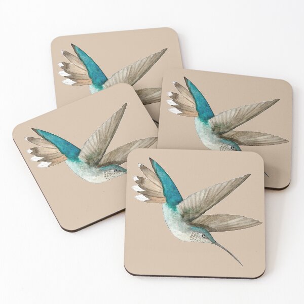 Item preview, Anna's Hummingbird (female) on Sand Colored Background designed and sold by Christiane Dobbins.