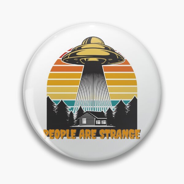 Item preview, People Are Strange Funny Alien UFO Vintage Sunset designed and sold by Sunny Collections.