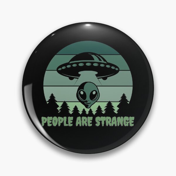 Item preview, People Are Strange Funny Alien UFO Vintage Sunset designed and sold by Sunny Collections.