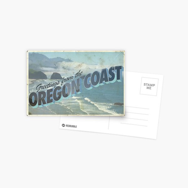 Item preview, Greetings from the Oregon Coast postcard designed and sold by postcardstocleo.