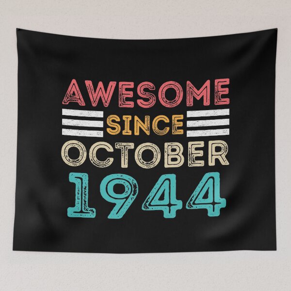 Item preview,  Retro Vintage 76th Birthday - Awesome Since October 1944 designed and sold by meedTee.