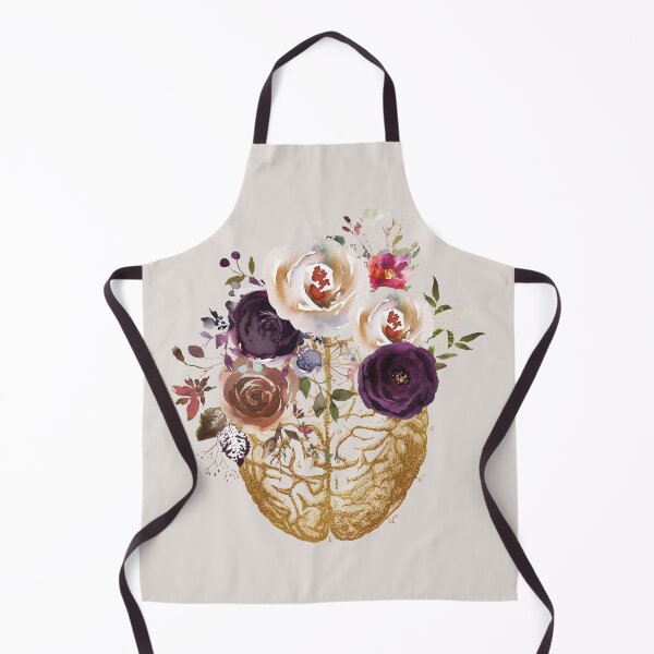 Item preview, Vintage Brain Anatomy with flowers designed and sold by Lawandmedical.