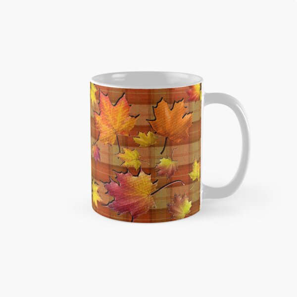 Item preview, Fall Plaid, Beautiful Autumn Colored Leaves on Orange, Rust & Yellow Background: Home Decor & Gifts designed and sold by Cute & Sassy Custom Gifting Boutiques.