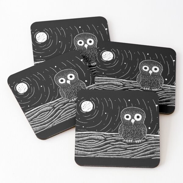 Item preview, Goodnight Owl - black & white designed and sold by raymie-fenn.