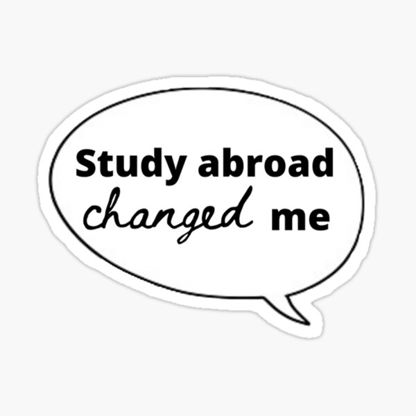 Artikel-Vorschau von Study Abroad Sprechblase II Aufkleber, designt und verkauft von Sara-B.