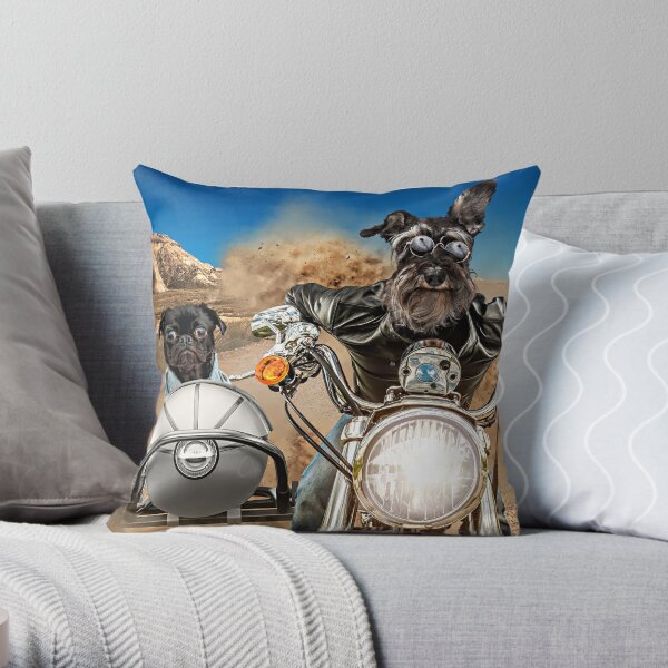 Bad to the Bone Bros Throw Pillow