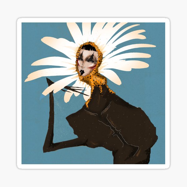 dark daisy Sticker